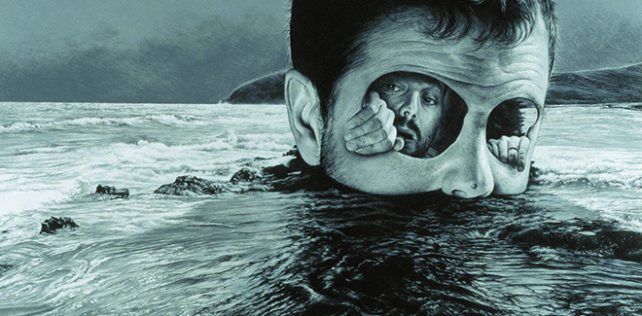 José Molina - Naufraghi nel proprio mare, 2005, matita grassa su carta, cm 49x57,2. Collezione Predatores. Photo credit: Ross&Rheal L’acqua di Talete – Opere di José Molina