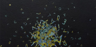 Opiemme - Vortex Impressum, 2018, tempere e spray su tavola, 82 x 83 cm OPIEMME – Vortex: In Limine Mundi