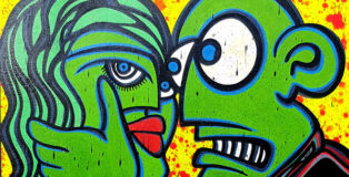 Galo - I love you (detail), 40x50 cm. Bad to the Bone, Galo solo show.