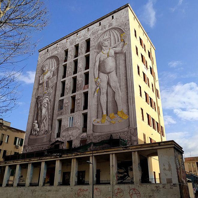 Blu - Roma: il nuovo murale al Quarticciolo