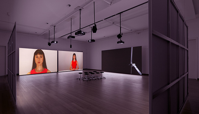 Cally Spooner - And you were wonderful, on stage, 2013 – 2015. five‐channel HD film installation, single‐channel flat screen monitor, stereo sound, 43’26”. Film Still. Courtesy the artist and EMPAC, The Curtis R. Priem.