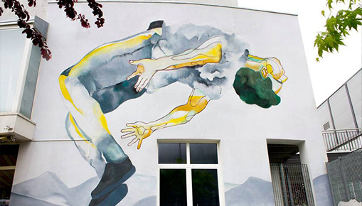 Egeon Mantra - (Ed è subito sera), murale a Laives (BZ) Egeon Mantra - (Ed è subito sera), murale a Laives (BZ)