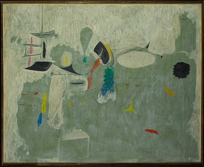 ARSHILE GORKY - The Limit, 1947, Oil on paper mounted on canvas, 128.9 x 157.5 cm . Arshile Gorky © 2018 The Arshile Gorky FoundationArtists Rights Society (ARS), New York