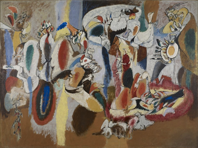 ARSHILE GORKY - The Liver is the Cockís Comb, 1944. Oil on canvas, 186.1 x 249.9 cm
Buffalo, New York, Collection Albright-Knox Art Gallery.