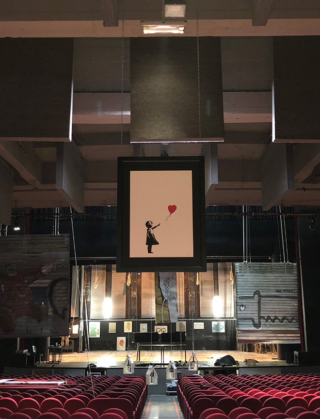 Banksy - Girl with Balloon, Teatro Colosseo (Torino) Banksy - Girl with Balloon, Teatro Colosseo (Torino)