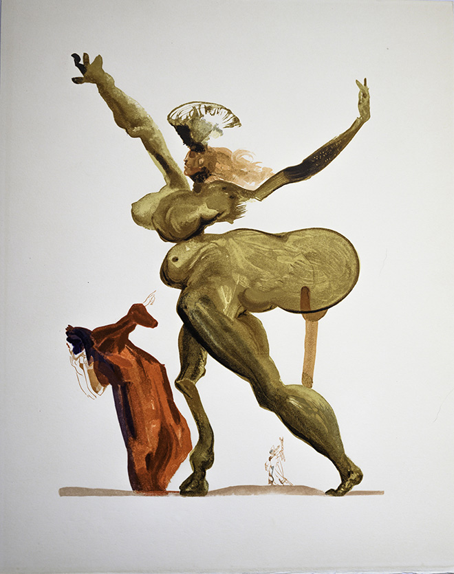 Salvador Dalí - La divina commedia (Canto Inferno) - serie completa 100 xilografie cm 33 x 26 1960-63