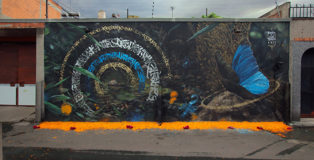 Said Dokins + Mantrarea - Mural in San Juan Tlihuaca, Città del Messico, 2019.
