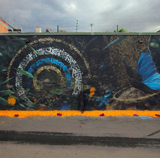Said Dokins + Mantrarea - Mural in San Juan Tlihuaca, Città del Messico, 2019. Said Dokins + Mantra – Ofrenda de los animéros