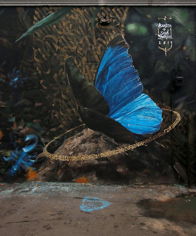 Said Dokins + Mantrarea - Mural in San Juan Tlihuaca, Città del Messico, 2019.