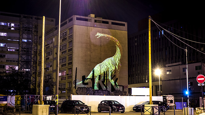 The Green Brachiosaurus - Julien NONNON, Prehistoric Safari, Paris, ©Julien NONNON