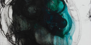LIAO PEI - Shadow No.6, Oil and Charcoal on Canvas 50x50 cm. 2019 LIAO PEI – Liquid Shadow