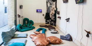 Liv Schulman, Le Goubernement, 2019, Video HD, six channels installation. Exhibition view, A plus A Gallery Venice, photo credits Angela Colonna.