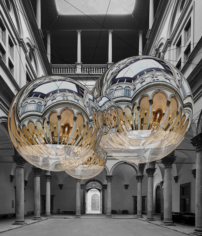Progetto per Thermodynamic Constellation (Constellazione termodinamica), 2020 Installazione di Tomás Saraceno per il cortile di Palazzo Strozzi Progetto per Thermodynamic Constellation (Constellazione termodinamica), 2020 Installazione di Tomás Saraceno per il cortile di Palazzo Strozzi