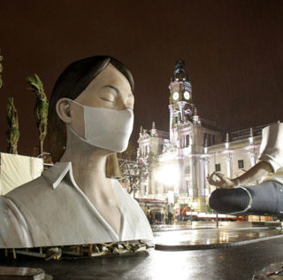 Escif - This Too Shall Pass, Las Fallas, Valencia, (Spain), 2020. photo courtesy of: Escif Escif – This Too Shall Pass
