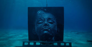Hula (Sean Yoro) - Breath, artificial reef mural from his Deep Seads series. images courtesy of: Kapu Collective