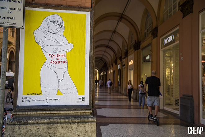 Fumettibrutti - La lotta è FICA, Bologna, 2020. Un progetto di public art di CHEAP. photo credit: Michele Lapini