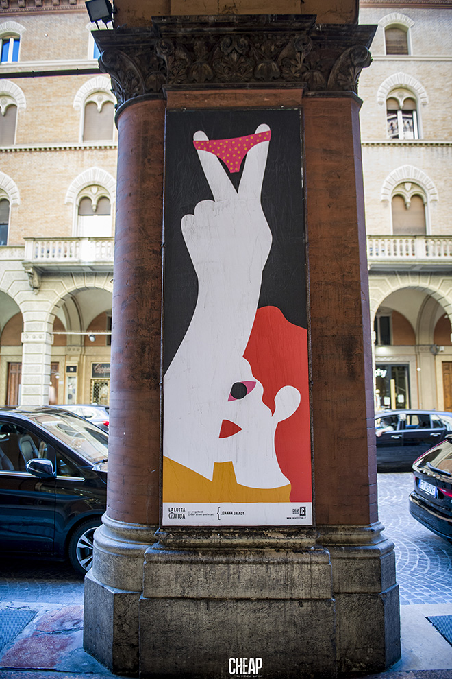 Joanna Gniady - La lotta è FICA, Bologna, 2020. Un progetto di public art di CHEAP. photo credit: Michele Lapini
