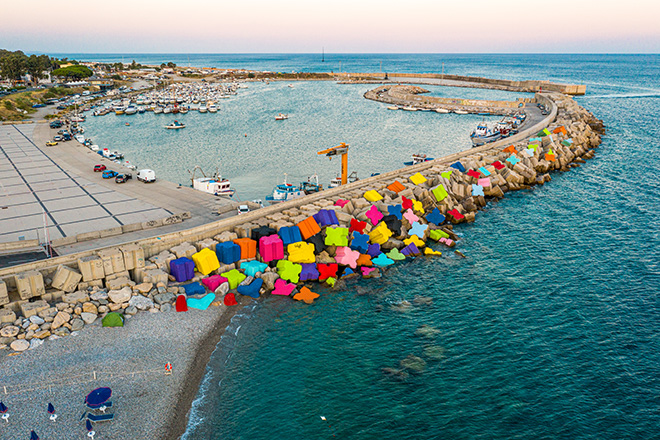 Massimo Sirelli - Catanzaro ColorFul, land art site specific, porto di Catanzaro Lido