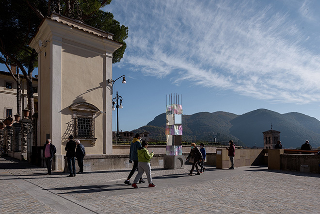 Alberonero - PILA, installazione a Rieti per TraMe-Tracce di Memoria, 2020. Foto: Gianluca Gasbarri