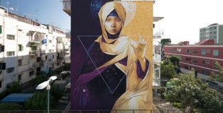 INTI - Polvere di stelle, murale a Napoli (Quartiere Barra), 2020