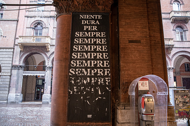 CHEAP - POST, Call for artist, via Indipendenza, Bologna. photo credit: Margherita Caprili