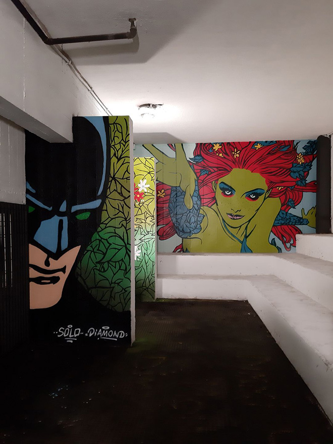 Solo e Diamond, Listen to me Ivy 2021, murale Via Dina Galli 8, Roma,  progetto Another World. photo credit: LAP