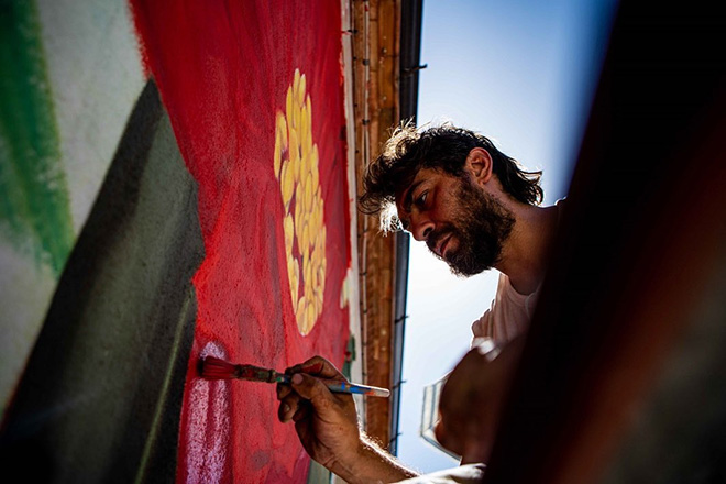 Cvtà Street Fest 2021 - Civitacampomarano: murale di Thiago Mazza