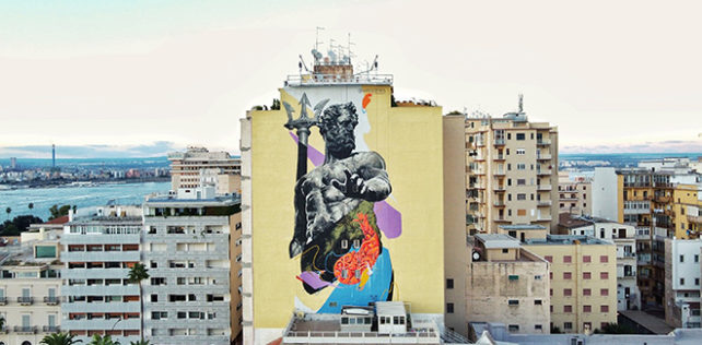 Kraser - T.R.U.St (II edizione), murale a Taranto. photo credit: Cosimo Calabrese T.R.U.St (II edizione) – Taranto si riconferma capitale europea della street-art