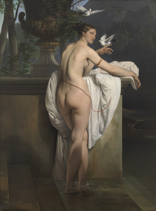 Francesco Hayez, Venere che scherza con due colombe, 1830, olio su tela, 183 x 137 cm