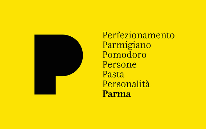 Applicazione del nuovo logo di Parma ©Gentilmente concessa da Edenspiekermann