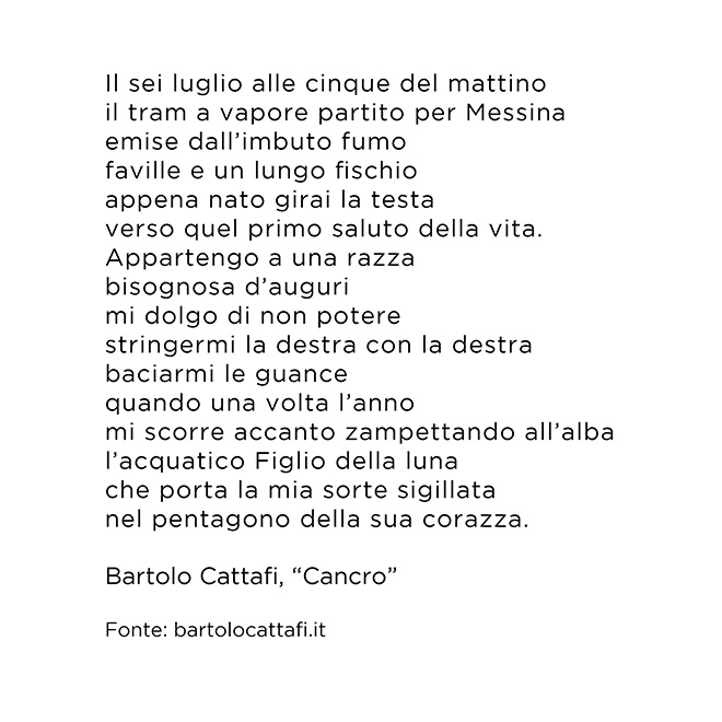 Bartolo Cattafi - Cancro