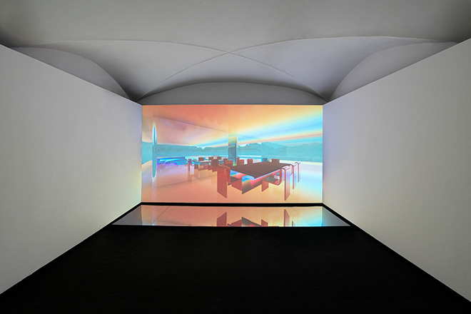 Krista Kim - Mars House 2, Let's Get Digital - NFT e nuove realtà dell'arte digitale, installation view, Palazzo Strozzi, Firenze. Photo credit: ©Ela Bialkowska OKNO studio