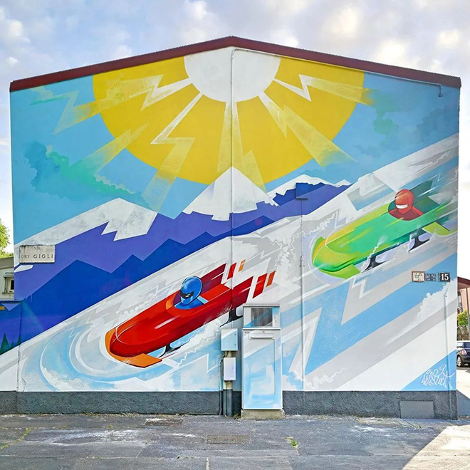 KIV – Murale del Bob per il progetto CORBA – Trasformazione Urbana