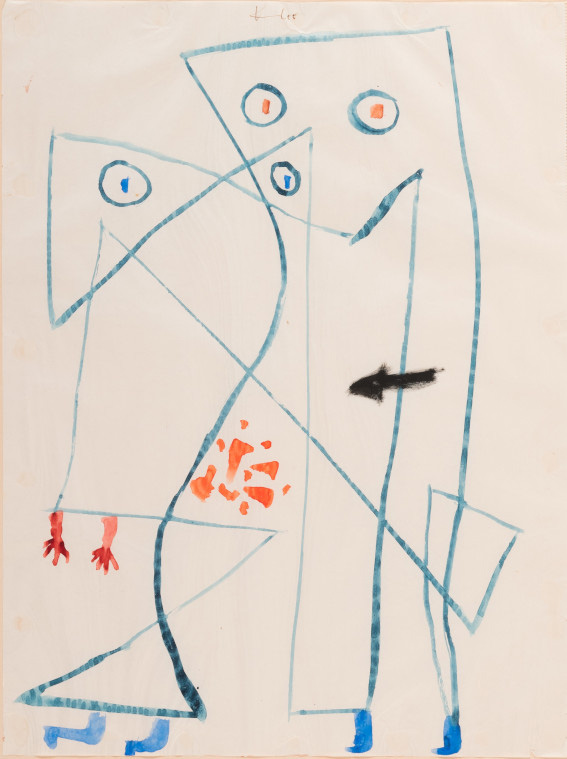 Paul Klee - Esperienza crudele, 1933. Acquerello su carta su cartone Collezione privata. © Nicolas Borel