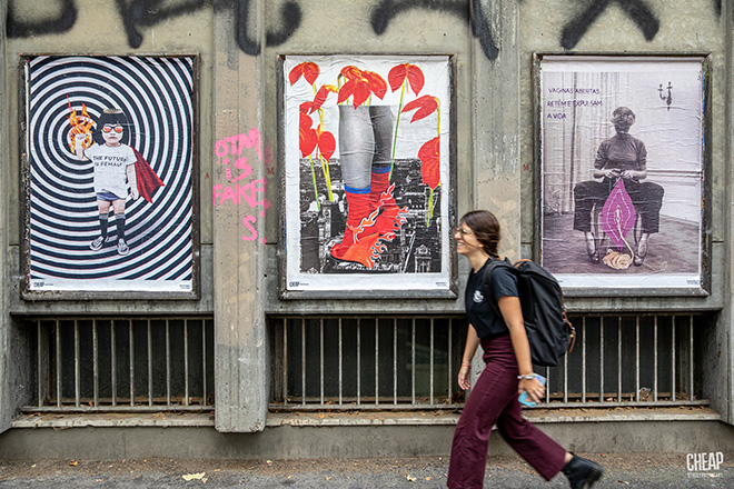 CHEAP - (On fire) Open call for artists, Street poster art, Bologna, 2022. Photo credit: Margherita Caprilli