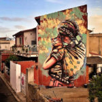 Alice Pasquini – “Incontro”, murale a San Gavino Monreale