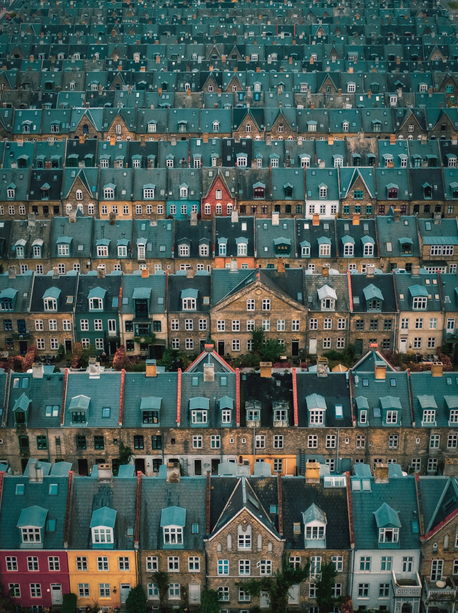 Serhiy Vovk - Rooftops of Kartoffelraekkerne Neighborhood, Copenhagen (Denmark), Drone Awards 2022