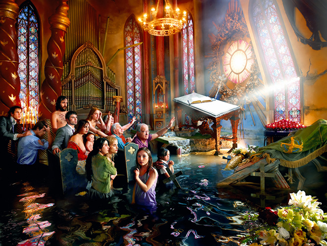David LaChapelle, After the Deluge, Cathedral, Los Angeles, 2007- ©David LaChapelle
