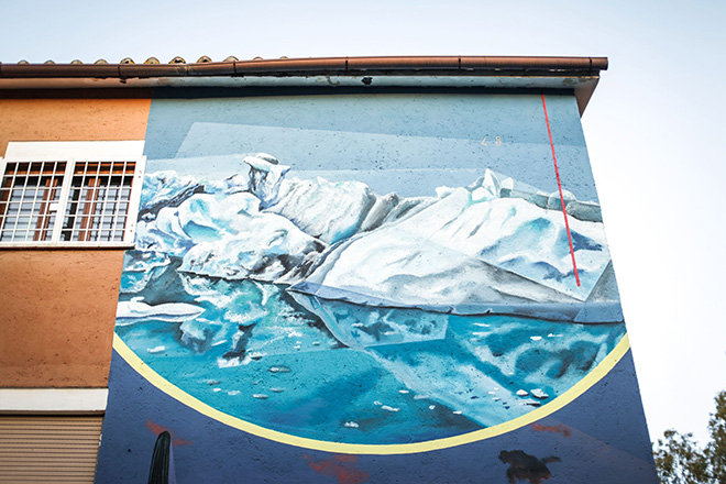 Fabio Petani - Ozone, murale a Roma per Street Art for Rights, Via Settecamini 100