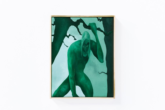 Danilo Stojanović - Ghoul, 2021, oil on linen in artist frame, 26,5 x 20,7 cm (w frame)