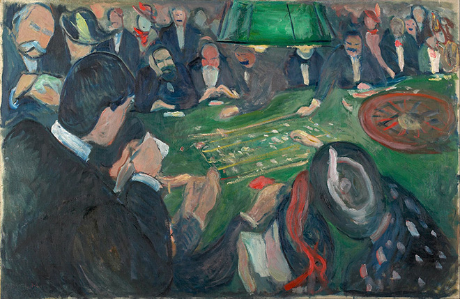 Edvard Munch - At the Roulette Table in Monte Carlo, 1892, oil on canvas