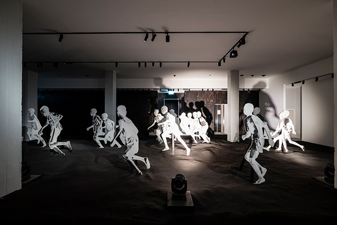 JR - DEPLACÉ.E.S, installation view, Gallerie D'Italia, Torino. Photo credit: Andrea Guermani