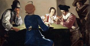 Jacob Van Oost - Card players, 1634, Oil on canvas, 58 x 97 cm. Private collection