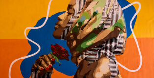 Chekos'art - Flower of the soul, acrilico su tela, 300x200