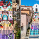 Giorgio Casu – “Aurora”, arte urbana sulla scalinata di Arzachena