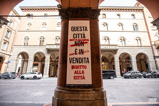CHEAP per FUORI! - Anna Rispoli, ATTRRRRITO: Teoria e tecnica dell'indisciplina di strada, Street Poster Art, Bologna. Photo credit: Margherita Caprilli