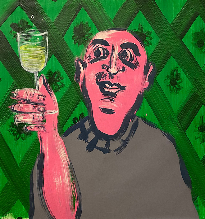 Russ Pope - Chameleon, 2023, acrylic on canvas, 71,1x50,8 cm