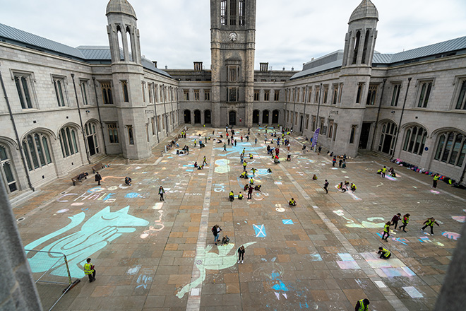 KMG - Chalk don't chalk, Nuart Festival 2023, Aberdeen. Photo: @bktallman