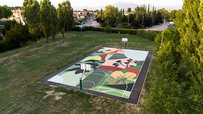 Tellas + 2Bleene - Still Life: il nuovo playground da basket a Poggio a Caiano