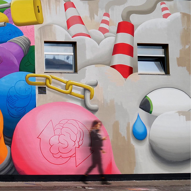 Zed1 - #UnlockTheChange, murale Fuorigrotta, Napoli. Photo credit: Yourban 2030